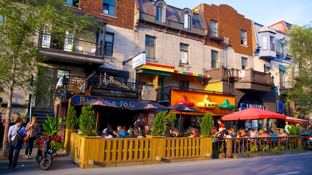 Latin Quarter showing a city, café scenes and street scenes