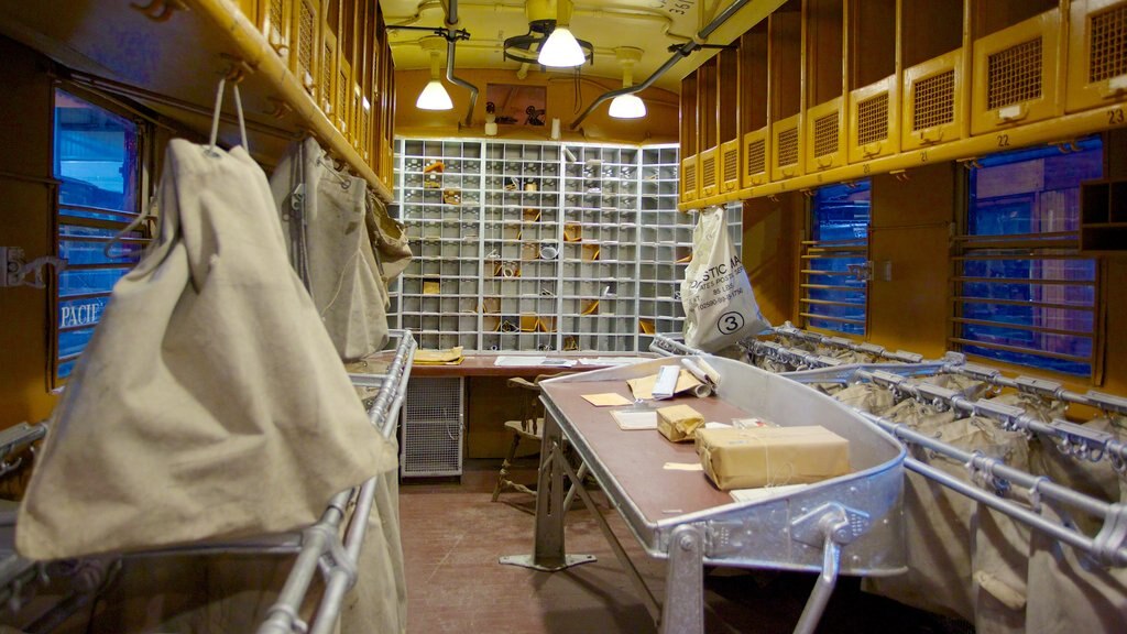 Canadian Railway Museum showing interior views and railway items