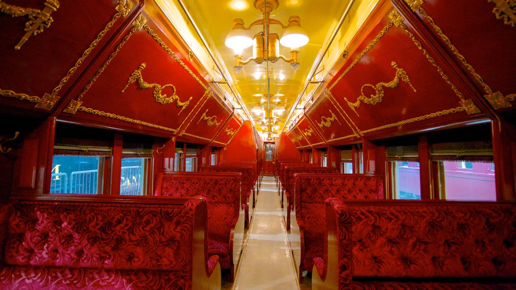 Canadian Railway Museum showing railway items, heritage elements and interior views