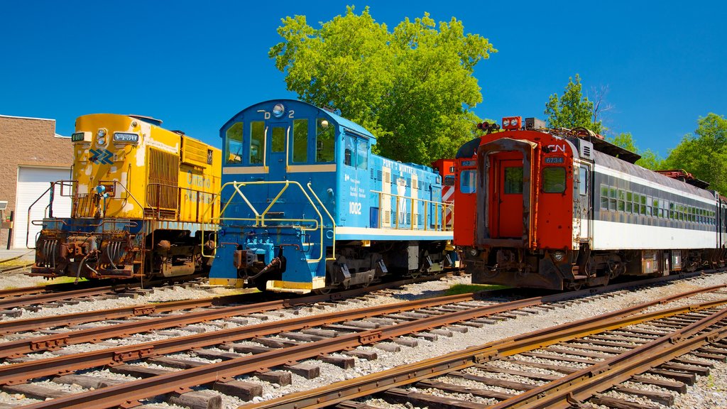 Canadian Railway Museum som visar järnvägsobjekt