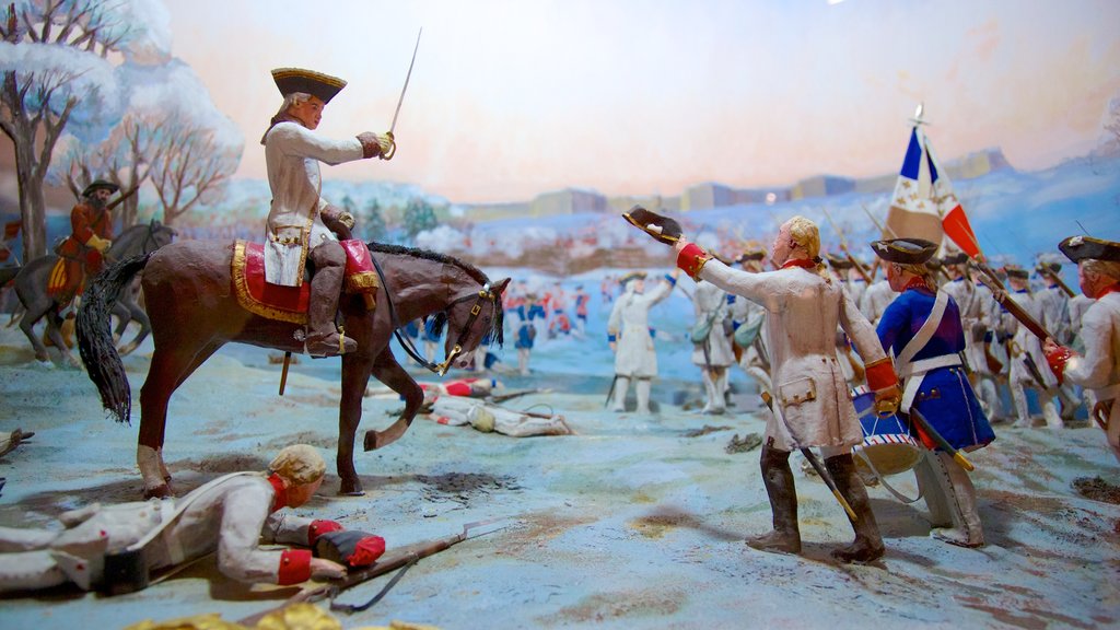 Citadelle of Quebec showing military items and interior views