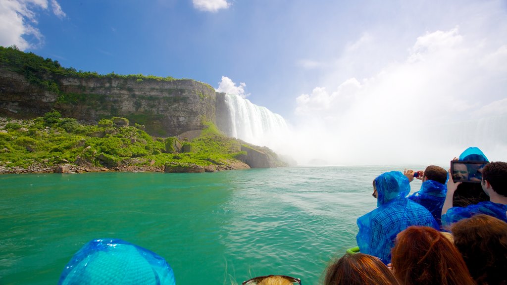 Maid of the Mist featuring a river or creek, a waterfall and views