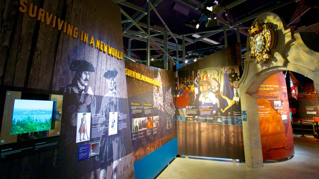 Canadian War Museum showing interior views and signage