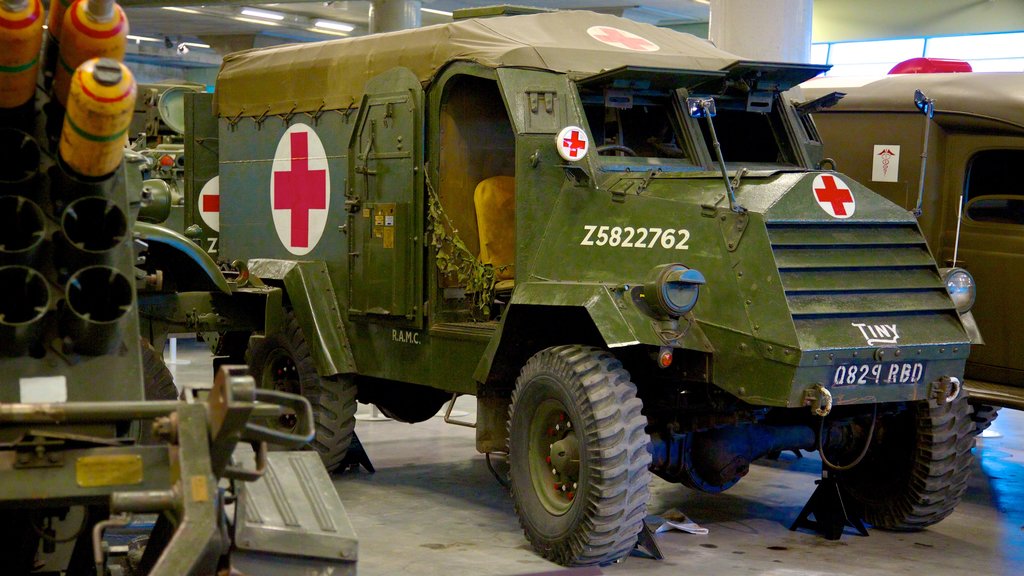 Canadian War Museum showing military items and interior views