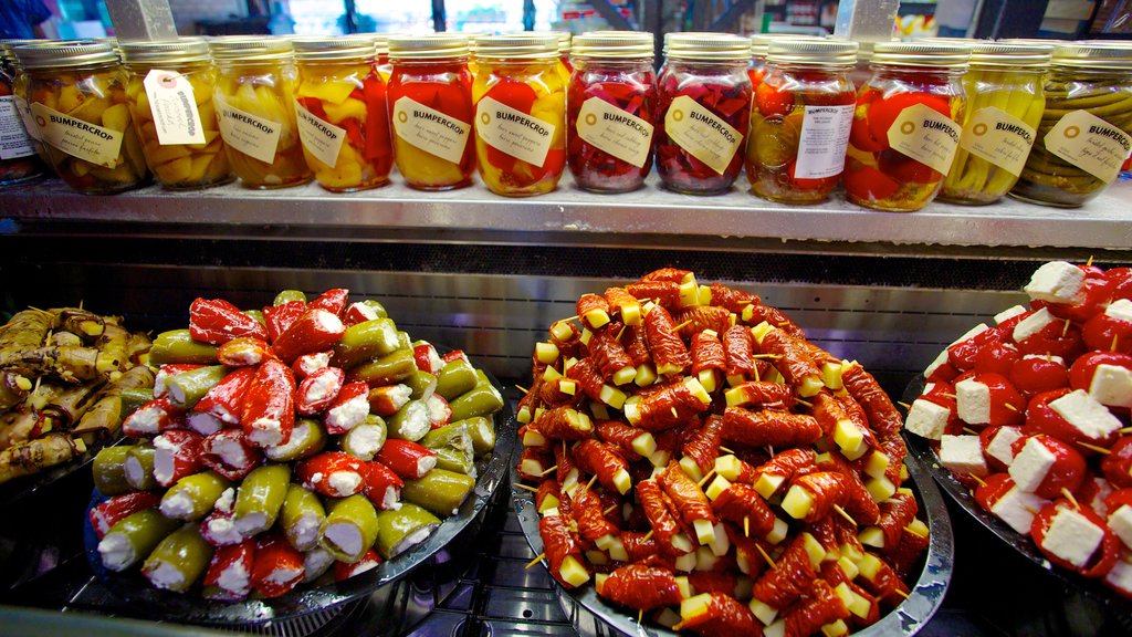 Marché Saint-Lawrence montrant marchés et nourriture