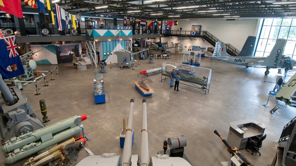 The Military Museums showing military items, interior views and aircraft