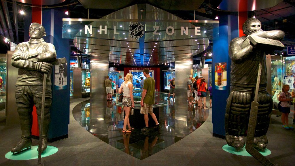 Hockey Hall of Fame showing interior views as well as a couple