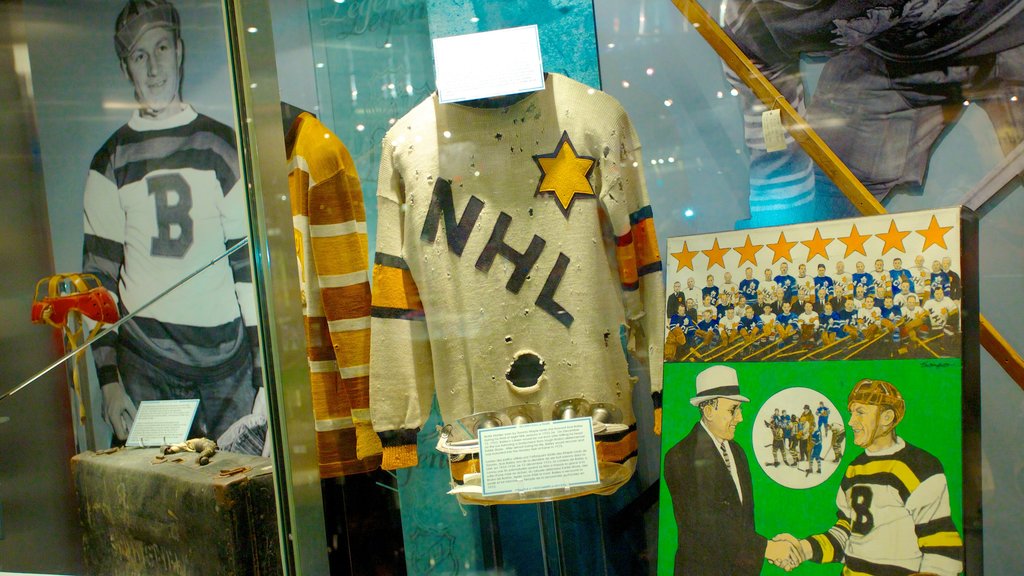 Hockey Hall of Fame som visar interiörer