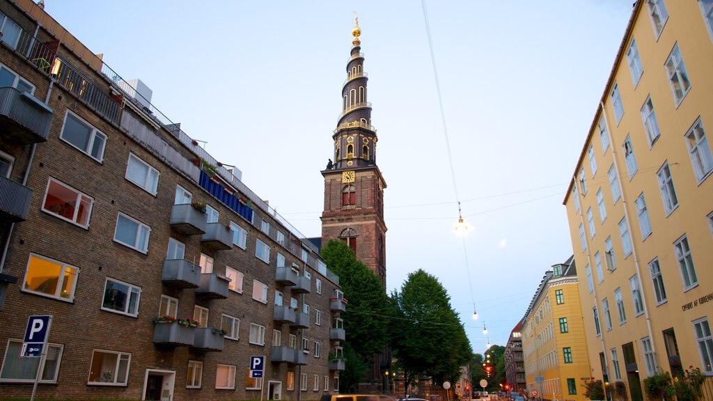 Church of Our Lady featuring a church or cathedral, street scenes and a city