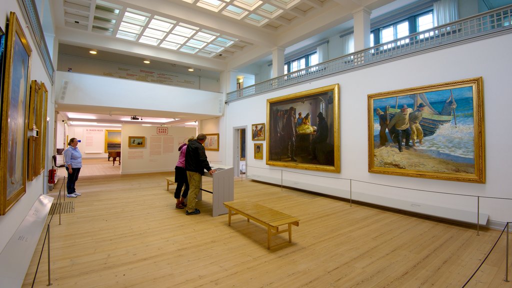 Skagens Museum showing interior views and art