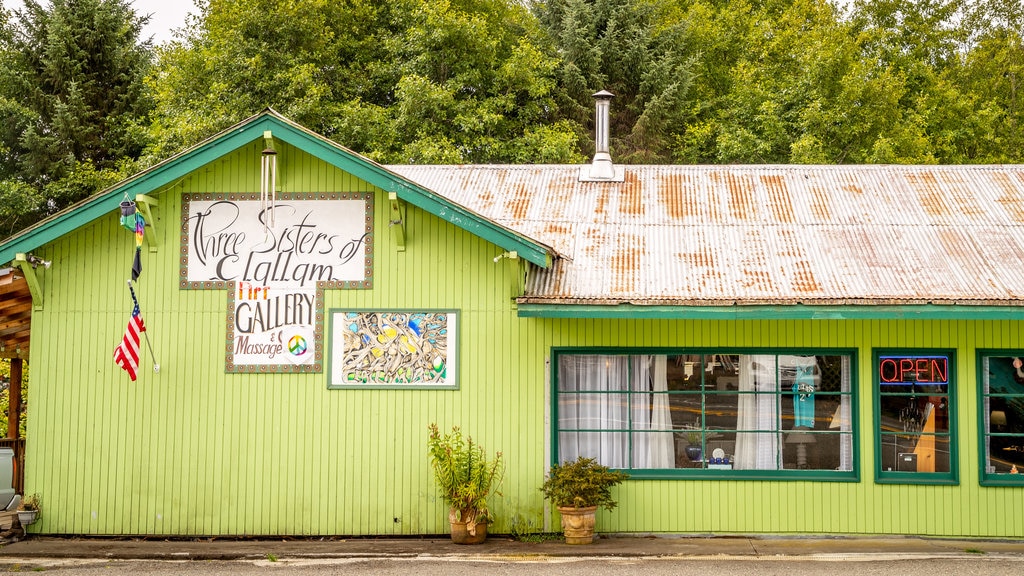 Clallam Bay featuring signage