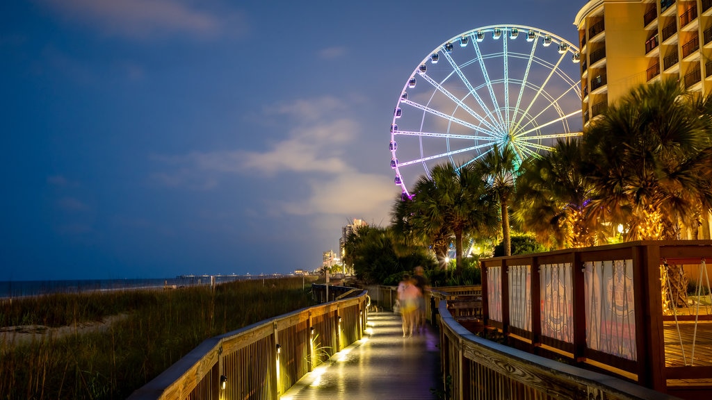 SkyWheel Myrtle Beach featuring night scenes