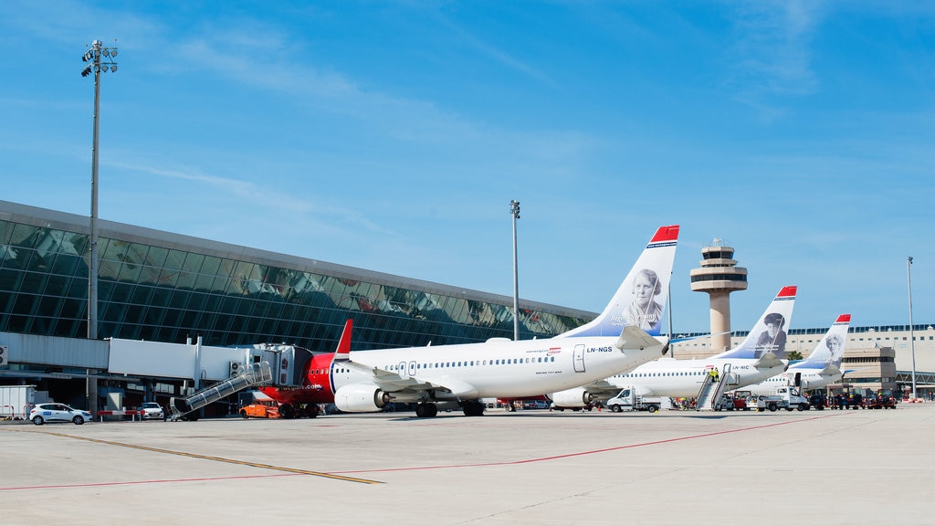 Spanje bevat vliegtuigen en een luchthaven