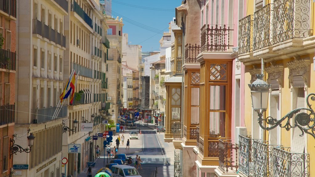 Basilica of Santa Maria featuring street scenes, heritage architecture and a city