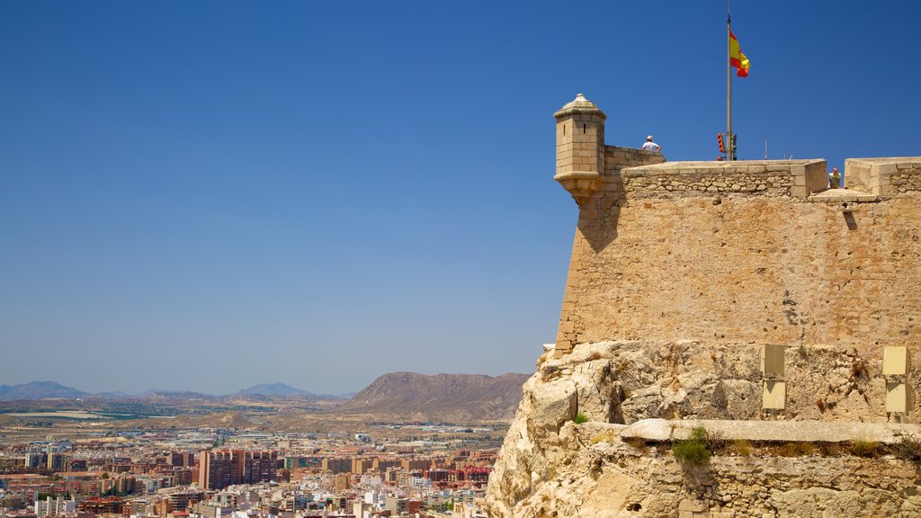 Castle of Santa Barbara featuring a castle, views and heritage elements