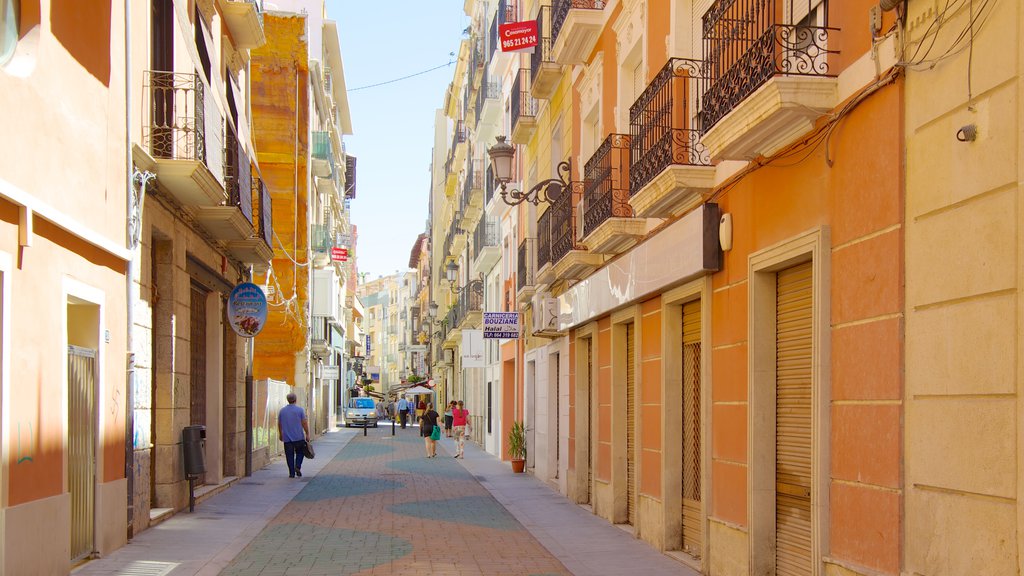 Alicante which includes a city, street scenes and heritage elements