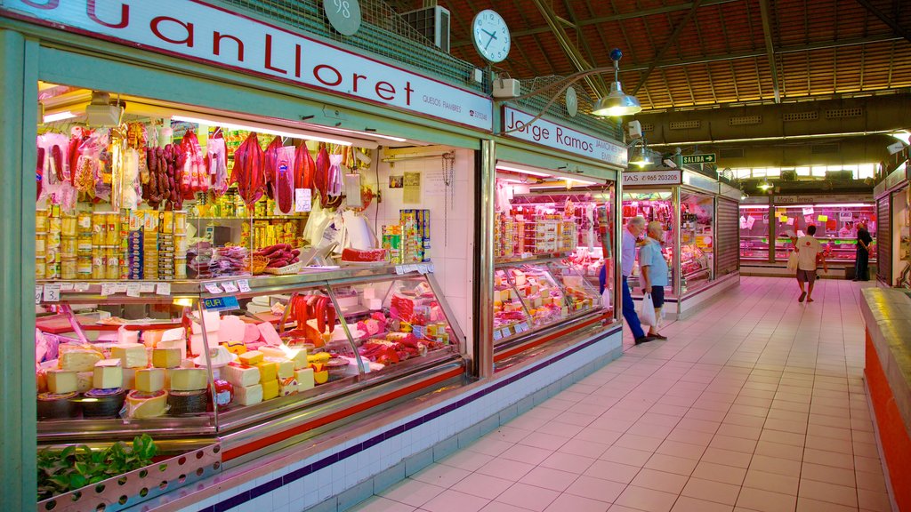 Central Market featuring markets, interior views and food