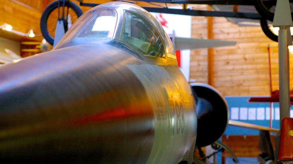 Atlantic Canada Aviation Museum showing aircraft and interior views