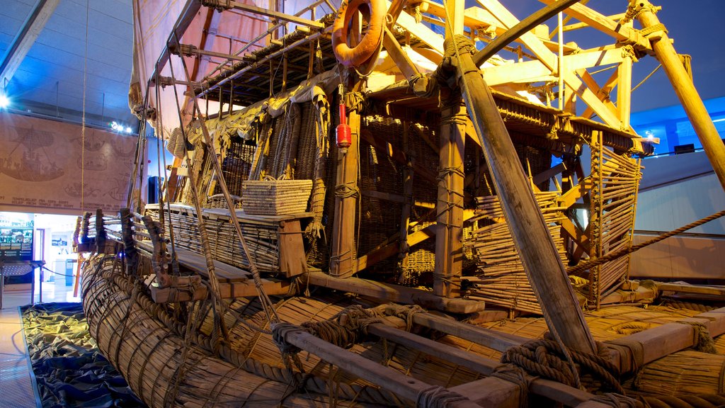 Kon Tiki Museum which includes interior views