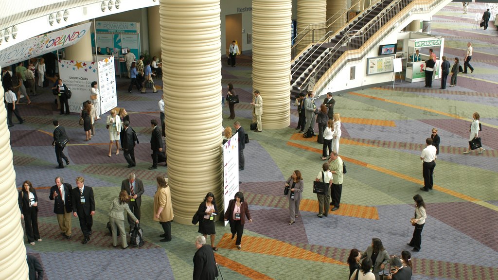 Orlando showing interior views, a square or plaza and theater scenes