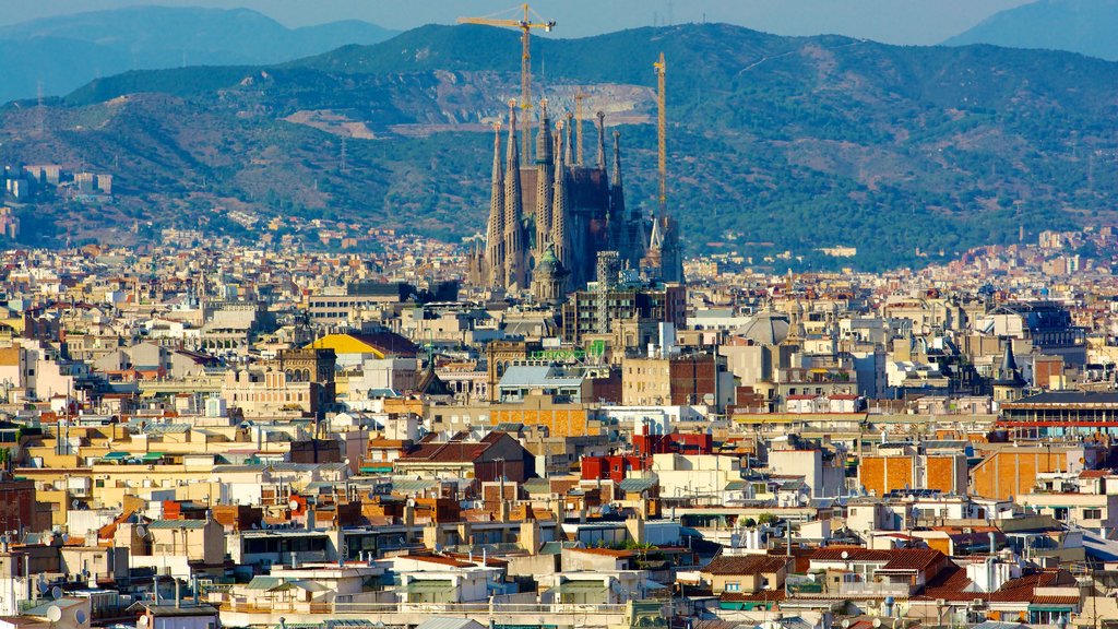 Sagrada Familia mostrando una iglesia o catedral, arquitectura patrimonial y horizonte