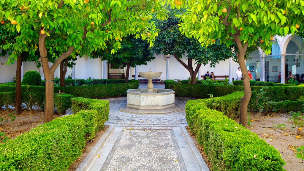 Monasterio de la Cartuja ofreciendo una fuente y un jardín