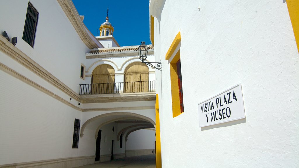 Plaza de Toros de la Real Maestranza which includes signage