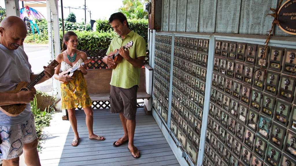 Holualoa showing music as well as a small group of people