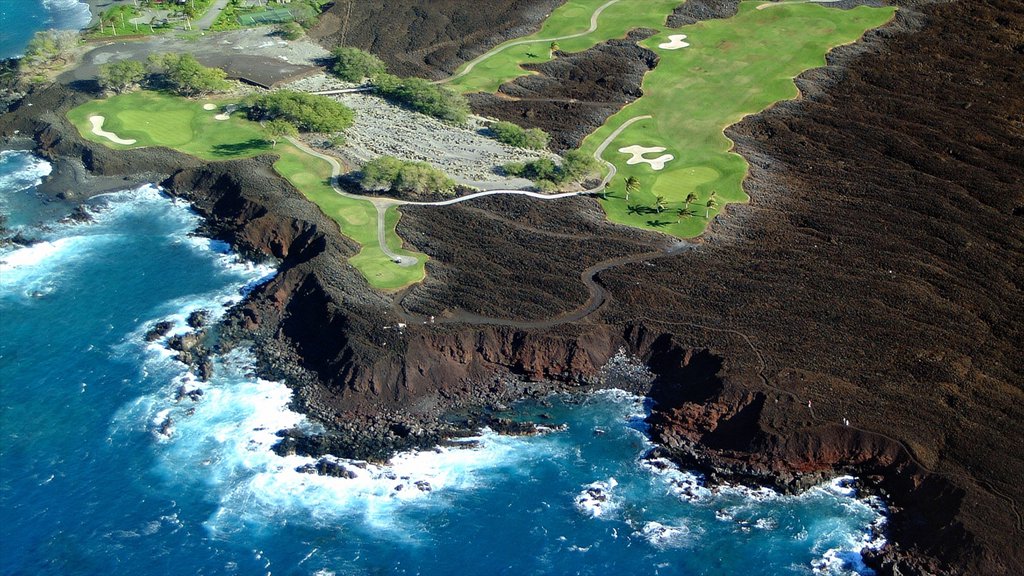 Waikoloa featuring rocky coastline