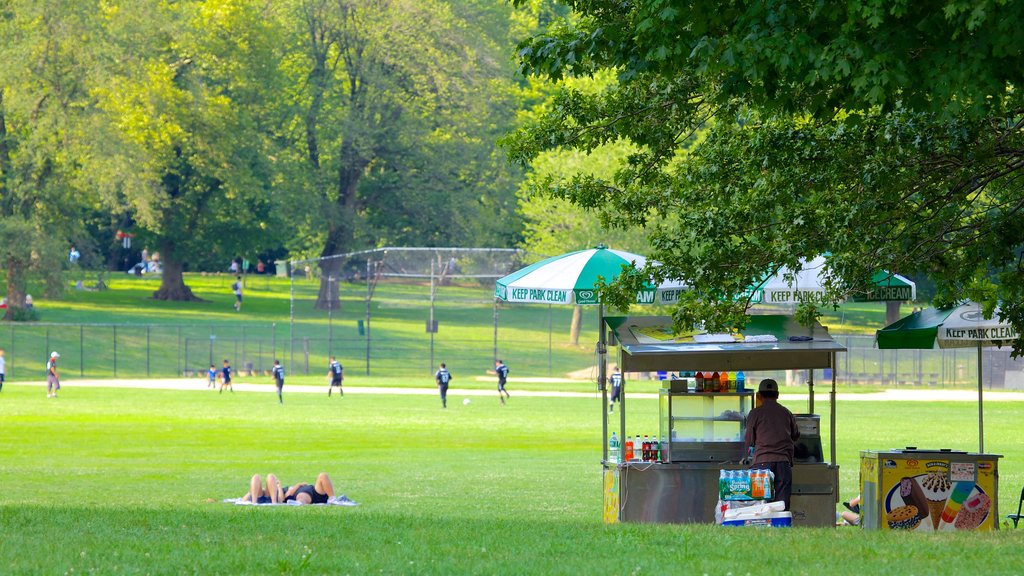 Prospect Park som viser en have og udendørs spisning