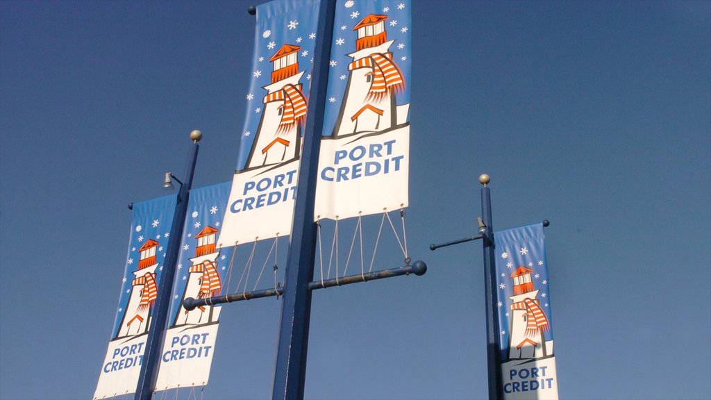 Port Credit featuring signage