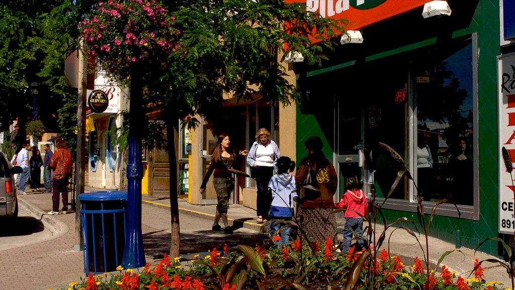 Port Credit showing street scenes and a city