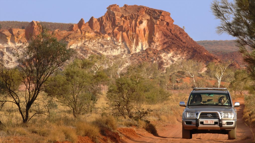 Red Centre featuring a gorge or canyon, touring and desert views