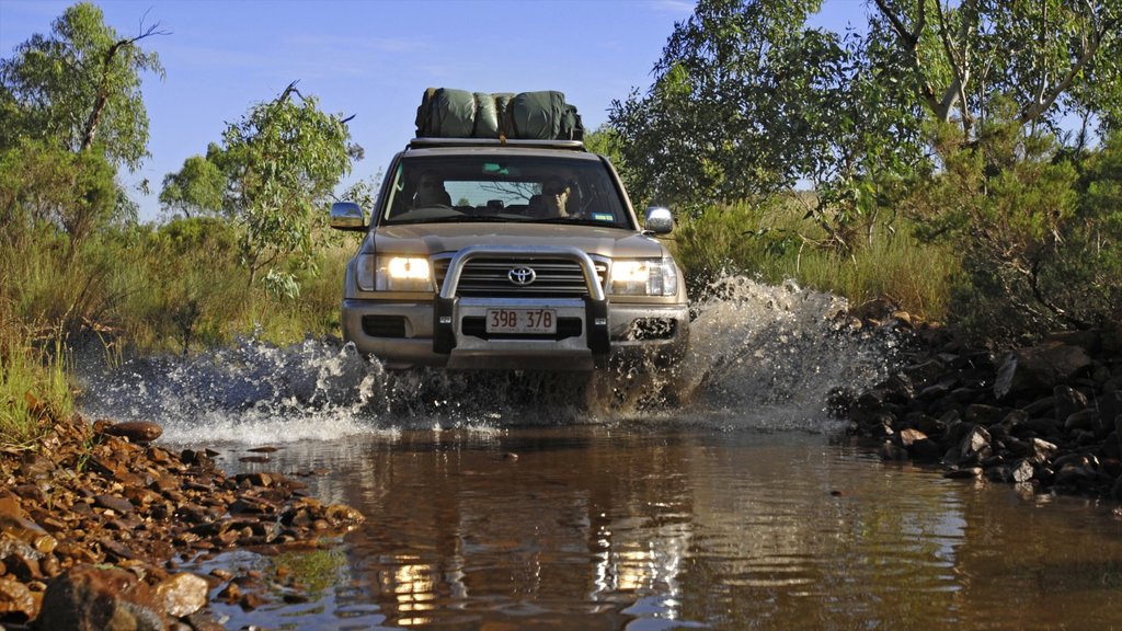 Red Centre caracterizando off-road, cenas tranquilas e um rio ou córrego