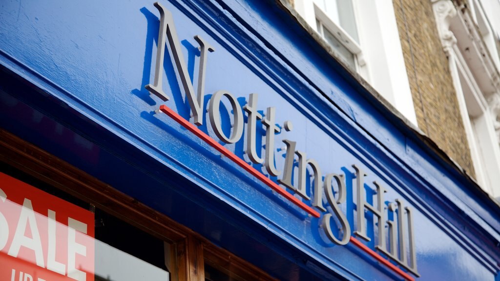 Notting Hill which includes signage