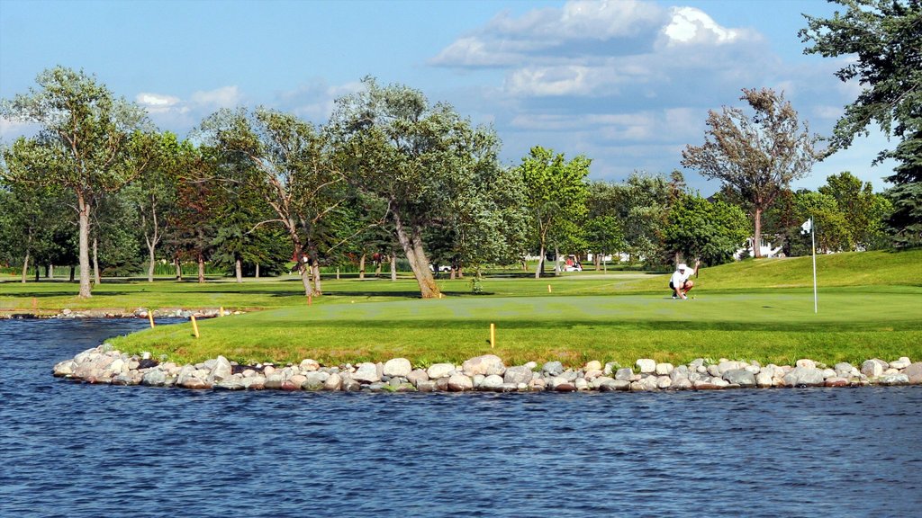 Fargo featuring golf and a pond