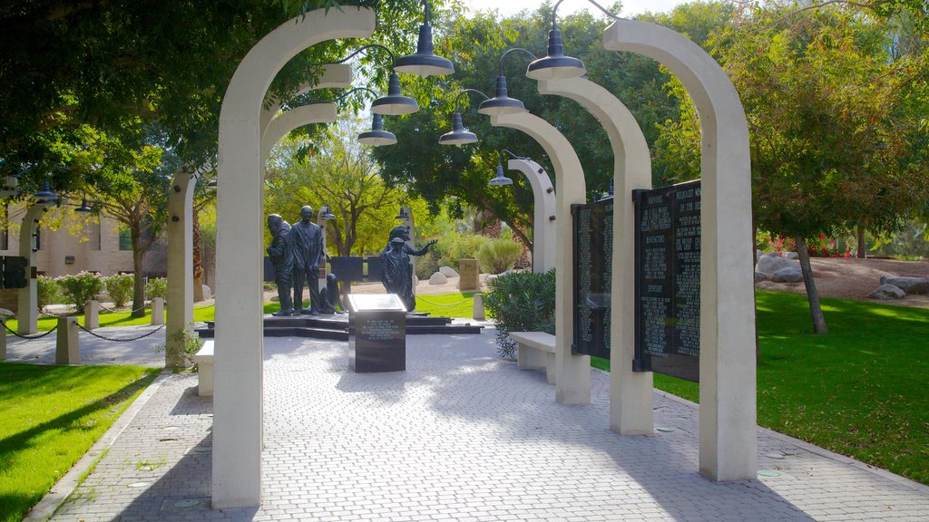 Desert Holocaust Memorial showing a garden