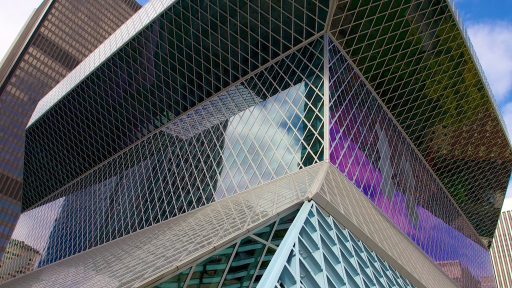 Seattle Public Library showing modern architecture