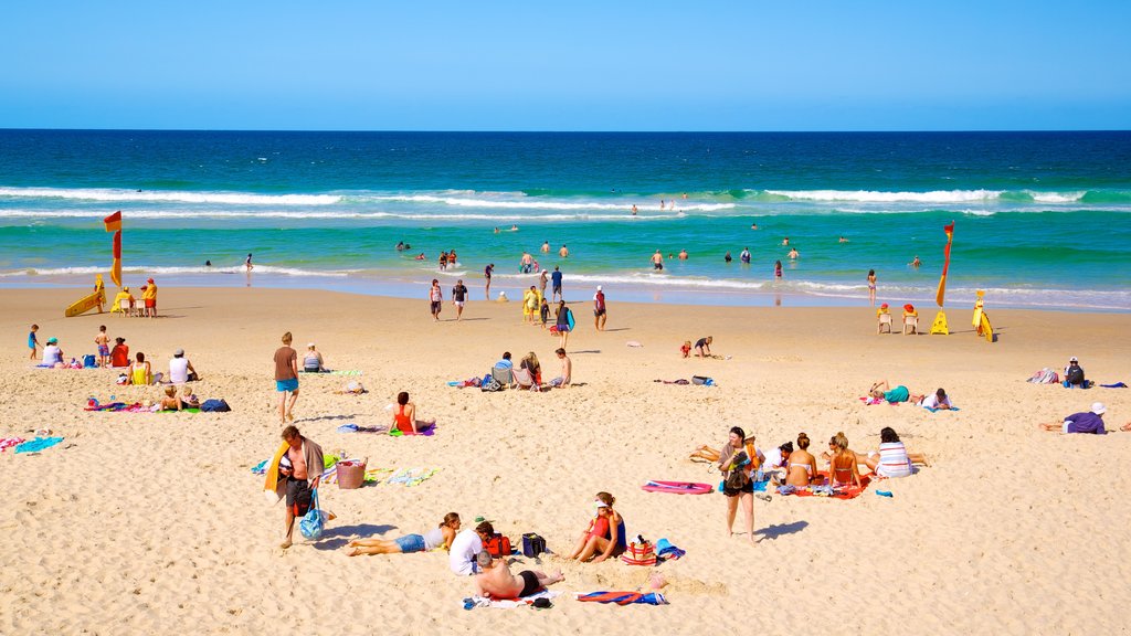 Southport showing tropical scenes, swimming and a sandy beach