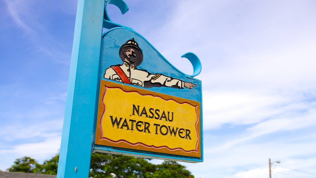 Water Tower showing signage