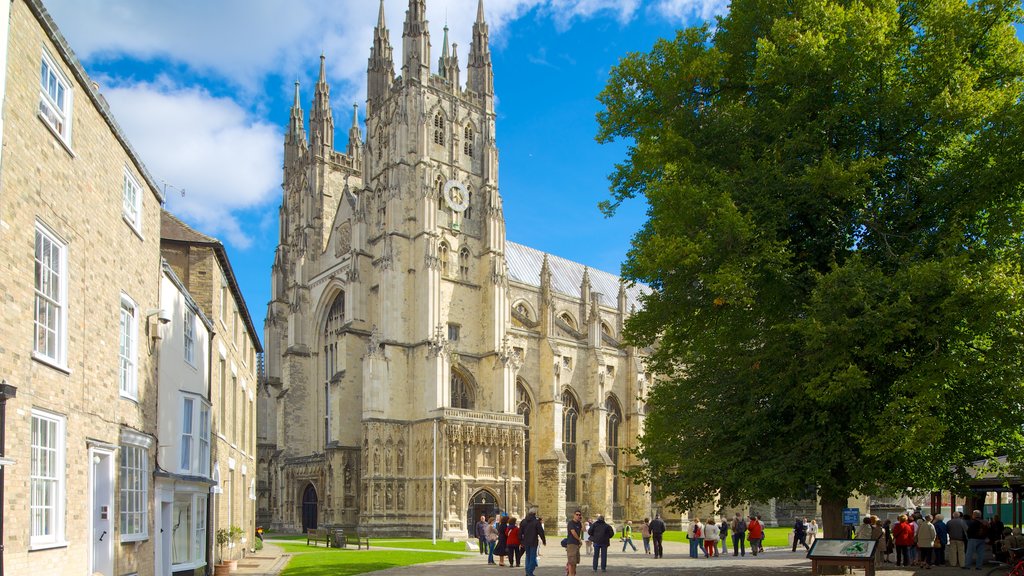 Canterbury Cathedral featuring heritage architecture, a church or cathedral and a city