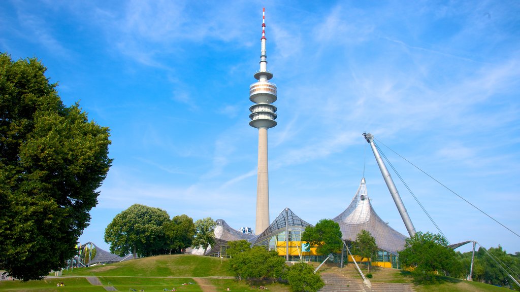 Olympic Tower showing skyline and modern architecture