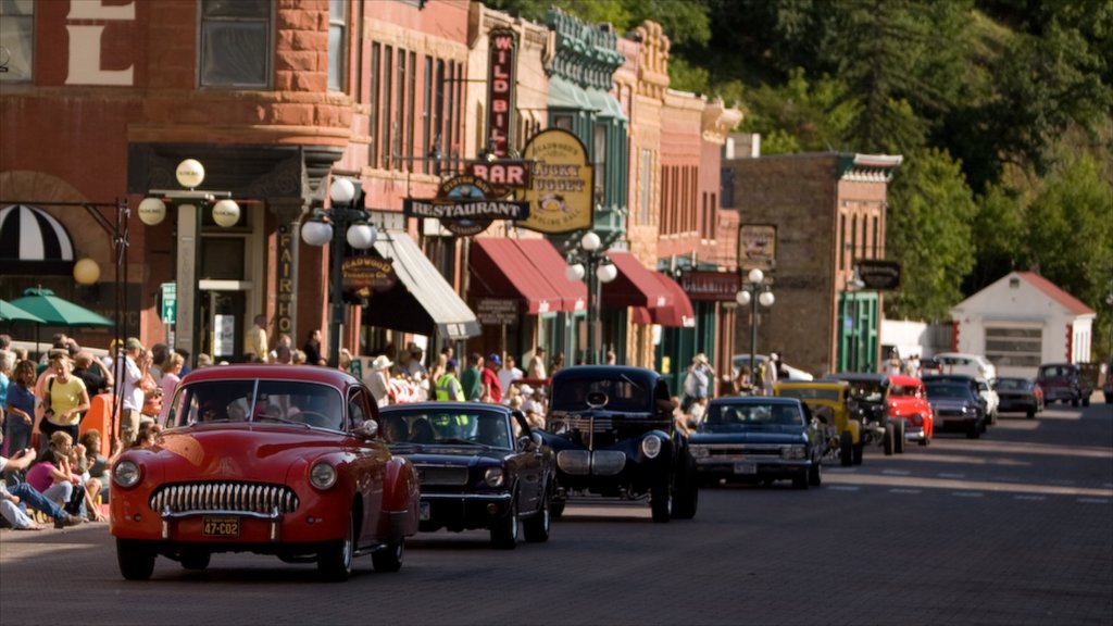 Deadwood which includes vehicle touring and street scenes