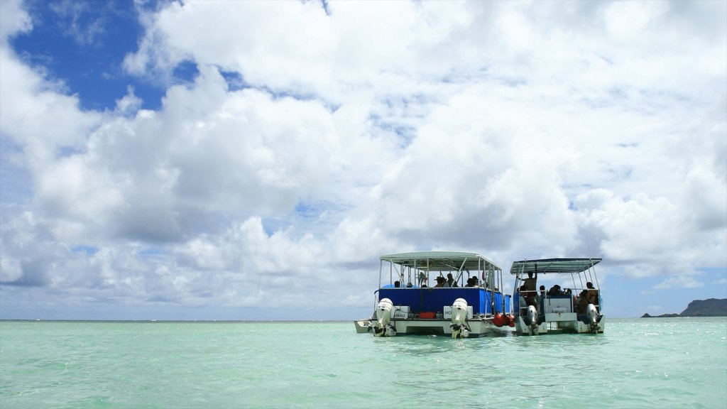 Kaneohe which includes general coastal views and boating