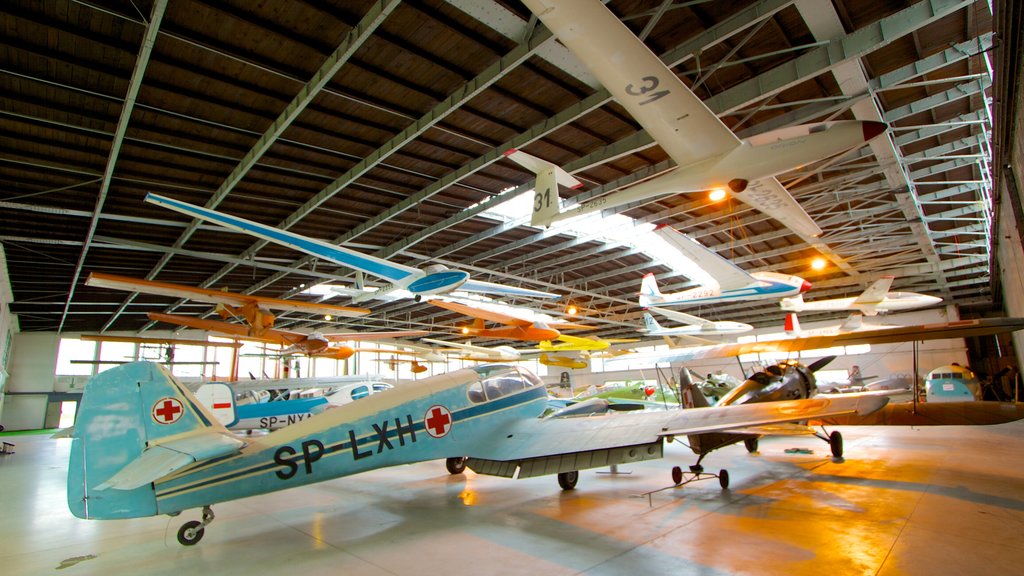 Polish Aviation Museum showing aircraft and interior views