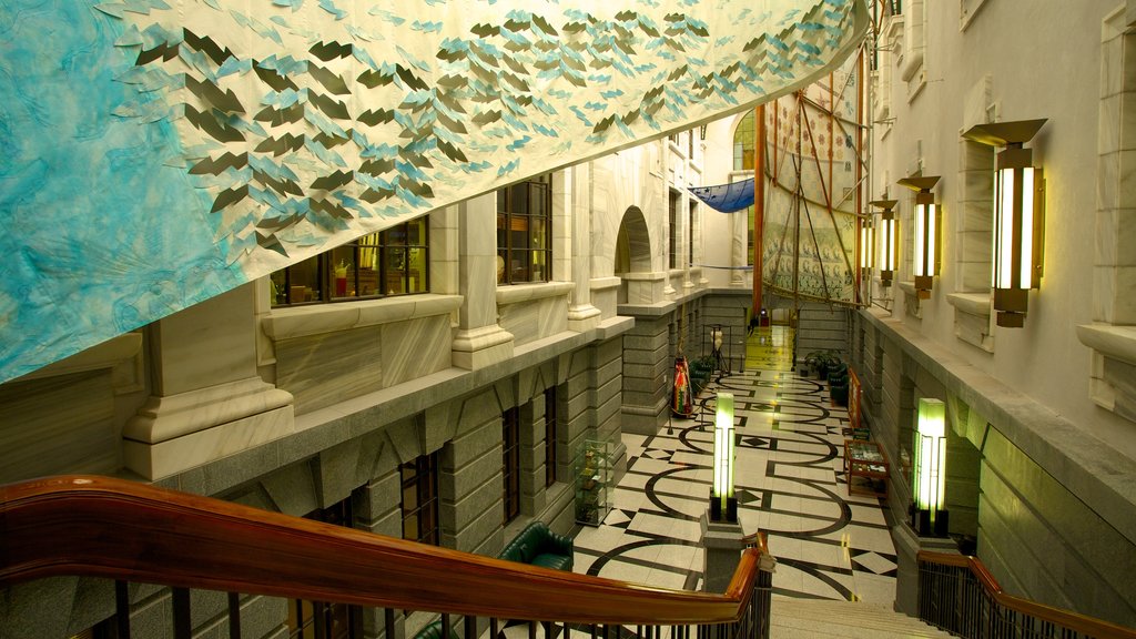 Wellington Parliament which includes interior views and heritage architecture