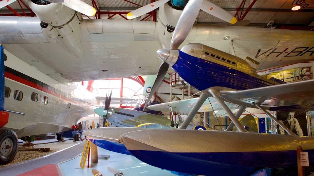 Solent Sky Museum featuring interior views and aircraft