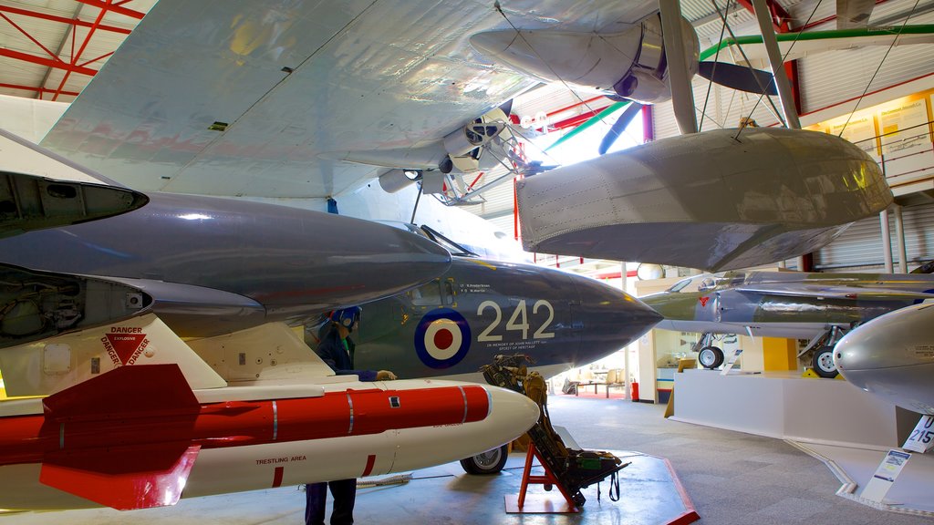 Solent Sky Museum showing aircraft and interior views