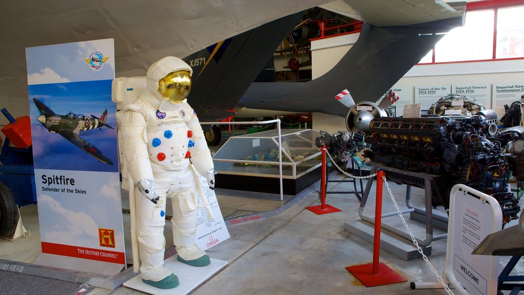 Solent Sky Museum showing aircraft and interior views