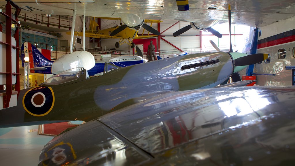 Solent Sky Museum featuring interior views and aircraft